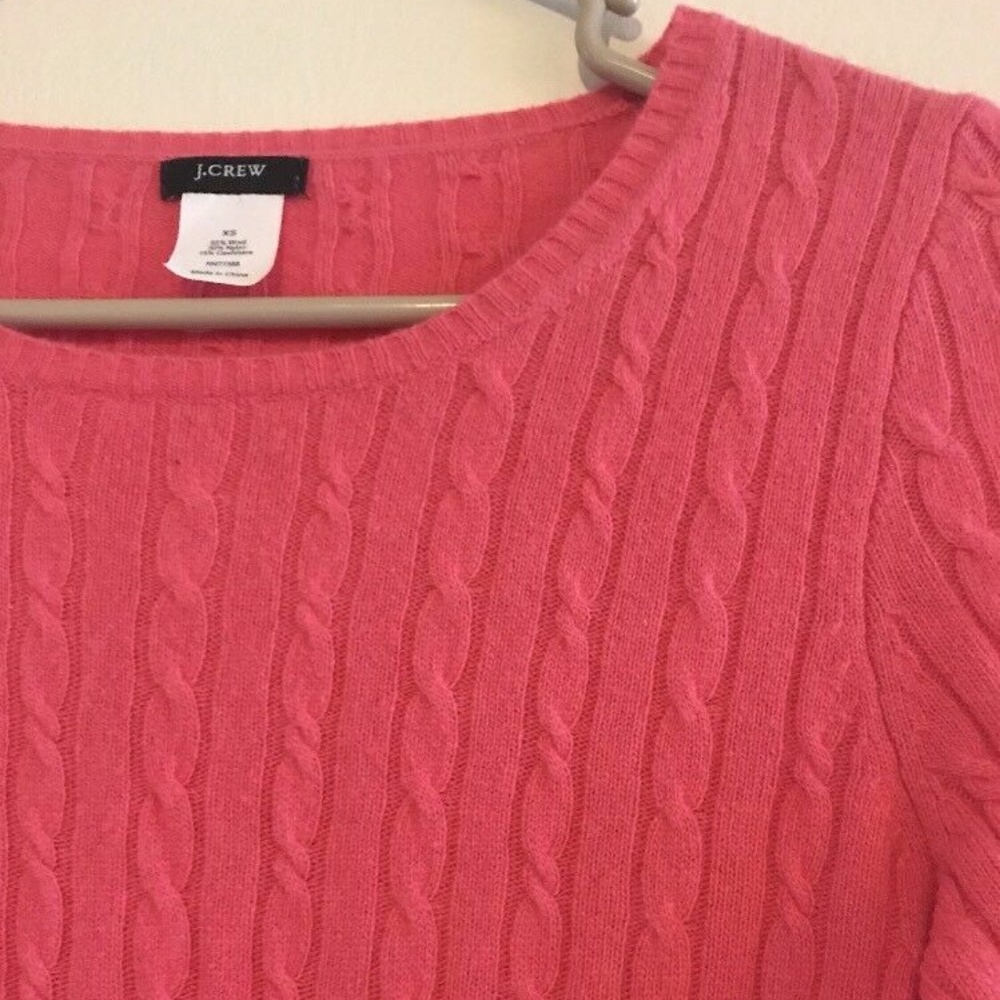 J. Crew Cable Knit Wool Cashmere Pullover Sweater - XS 85963 - Picture 4 of 6